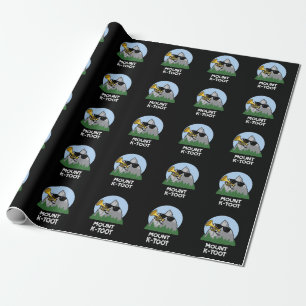 Mount K-Toot Funny Mountain Pun Dark BG Wrapping Paper