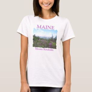 Mount Katahdin and Wildflowers T-Shirt