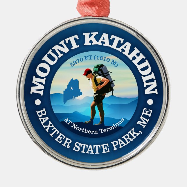 Mount Katahdin (C) Metal Ornament (Front)