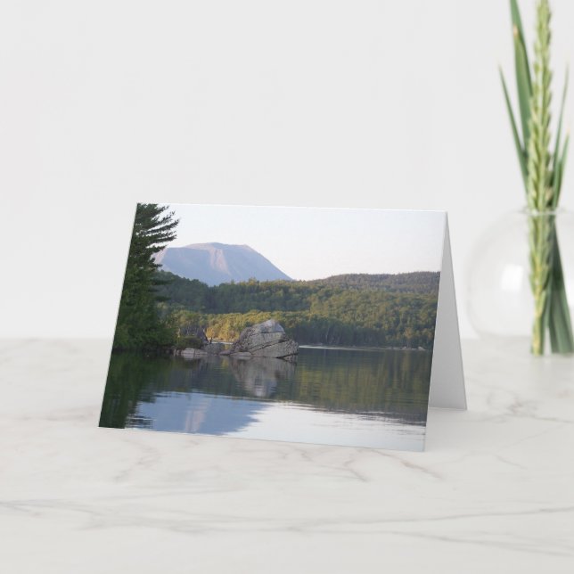 Mount Katahdin from Rainbow Lake Card (Front)