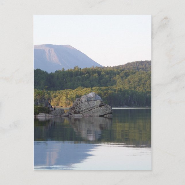 Mount Katahdin from Rainbow Lake Postcard (Front)