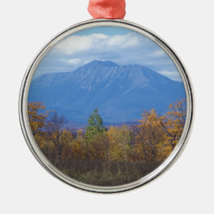 Mount Katahdin in fall 2 Metal Ornament