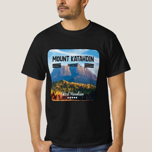 Mount Katahdin in maine usa great mountain T-Shirt (Front)