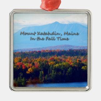 Mount Katahdin In The Fall Metal Tree Decoration