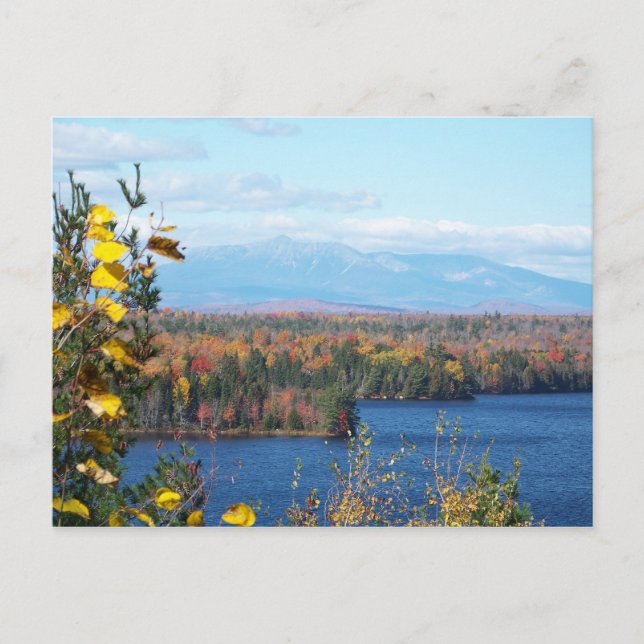 Mount Katahdin in the fall Postcard (Front)
