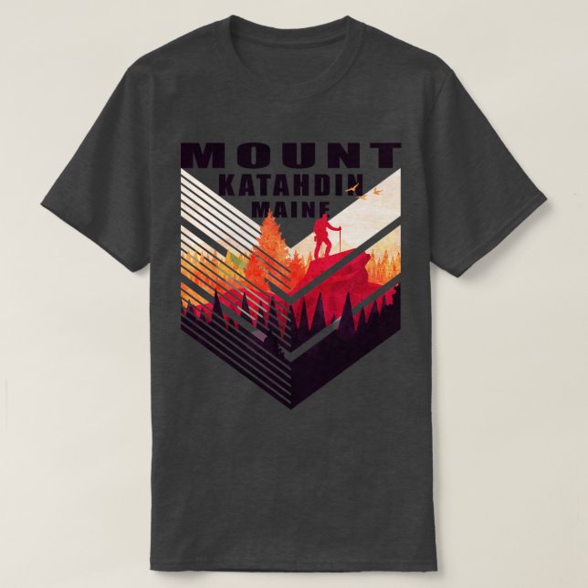 Mount Katahdin Maine Baxter State Park Appalachian T-Shirt (Design Front)