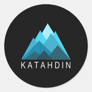 Mount Katahdin Maine Mountain Hiking Classic Round Sticker