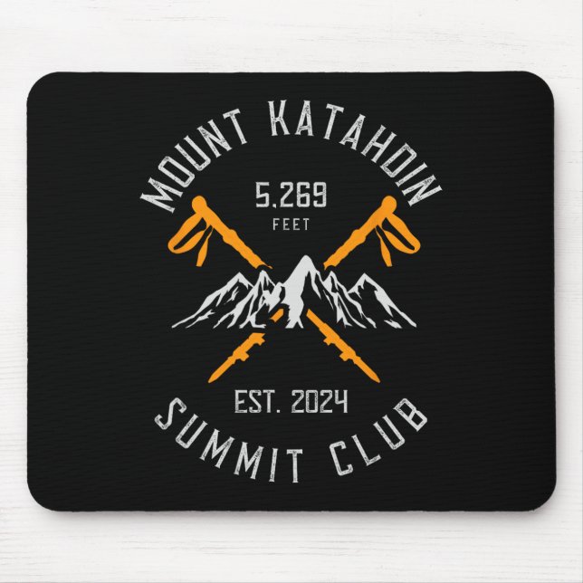 Mount Katahdin Mountain Hiking Est 2024  Mouse Pad (Front)