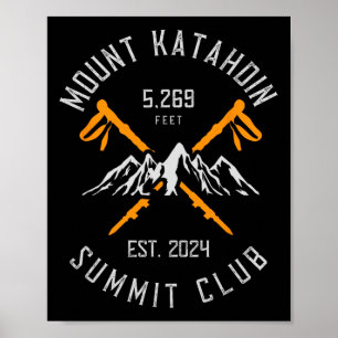 Mount Katahdin Mountain Hiking Est 2024 Poster