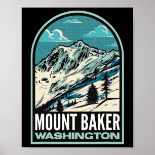 Mount Ker Washington Vintage Skiing Poster