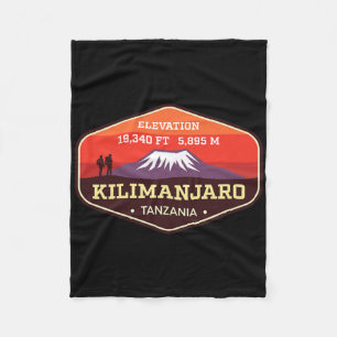 Mount Kilimanjaro Highest Peak Africa Climbing Bad Fleece Blanket