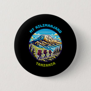 Mount Kilimanjaro Hiking Tanzania African Hiking  6 Cm Round Badge