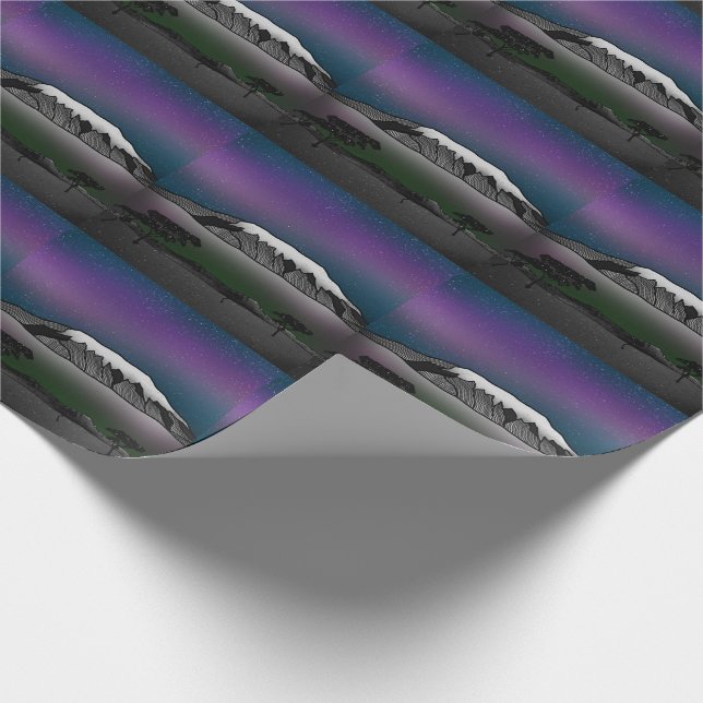 Mount Kilimanjaro illustration Wrapping Paper (Corner)