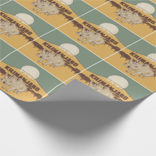 Mount Kilimanjaro Rhinoceros Wrapping Paper