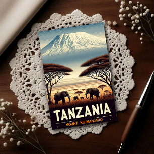 Mount Kilimanjaro Safari – Vintage Tanzania Travel Postcard