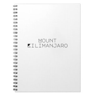 Mount Kilimanjaro Simple Typography Notebook