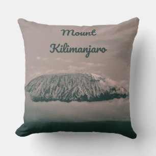 Mount Kilimanjaro Snow Volcano in Tanzania Africa Cushion