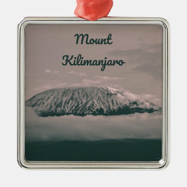 Mount Kilimanjaro Snow Volcano in Tanzania Africa Metal Ornament (Front)