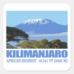 Mount Kilimanjaro Square Sticker