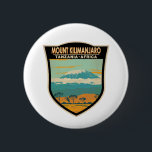 Mount Kilimanjaro Tanzania Africa Vintage 6 Cm Round Badge<br><div class="desc">Mount Kilimanjaro vector artwork design. It is the highest mountain in Africa and the tallest freestanding mountain in the world.</div>