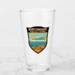Mount Kilimanjaro Tanzania Africa Vintage  Glass<br><div class="desc">Mount Kilimanjaro vector artwork design. It is the highest mountain in Africa and the tallest freestanding mountain in the world.</div>