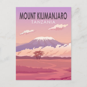 Mount Kilimanjaro Tanzania Africa Vintage Postcard