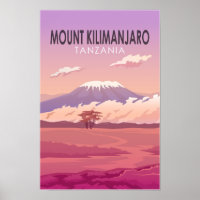Mount Kilimanjaro Tanzania Africa Vintage