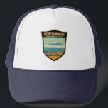 Mount Kilimanjaro Tanzania Africa Vintage Trucker Hat<br><div class="desc">Mount Kilimanjaro vector artwork design. It is the highest mountain in Africa and the tallest freestanding mountain in the world.</div>