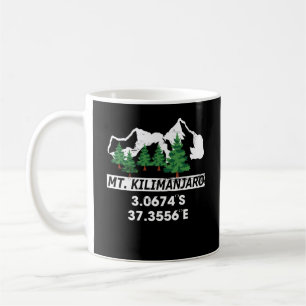 Mount Kilimanjaro with GPS Coordinates Coffee Mug