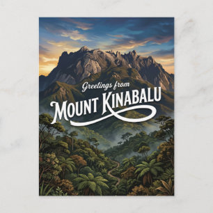Mount Kinabalu Malaysia Postcard