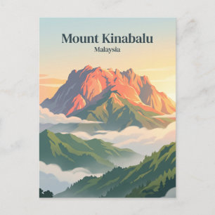 Mount Kinabalu Malaysia Postcard