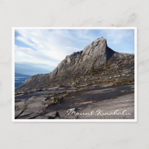 mount kinabalu sky postcard