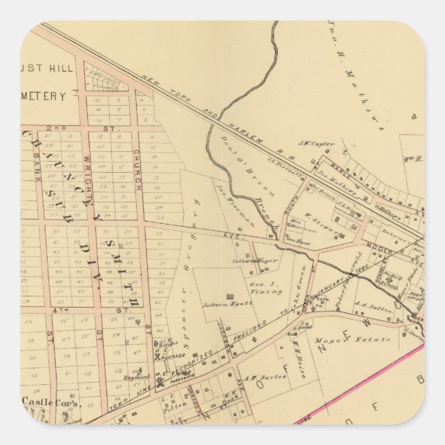 Mount Kisco, New York Square Sticker (Front)