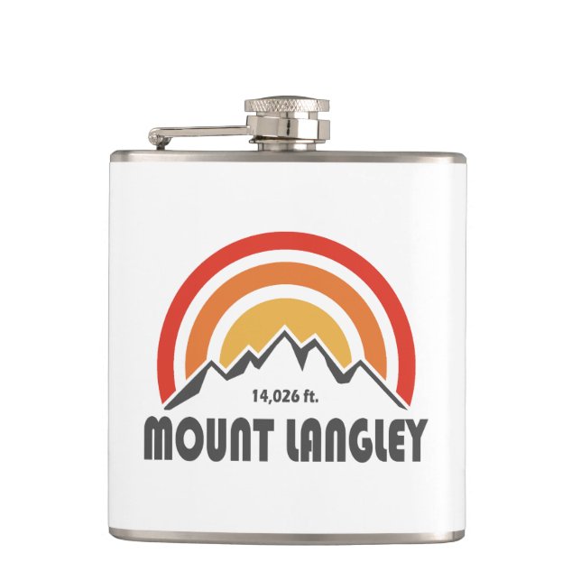 Mount Langley California Hip Flask (Front)