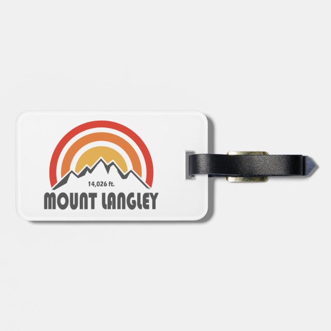 Mount Langley California Luggage Tag (Back Horizontal)