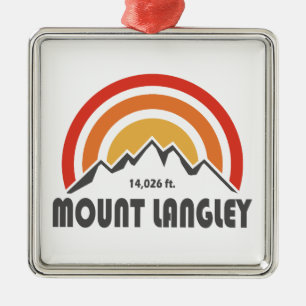 Mount Langley California Metal Ornament