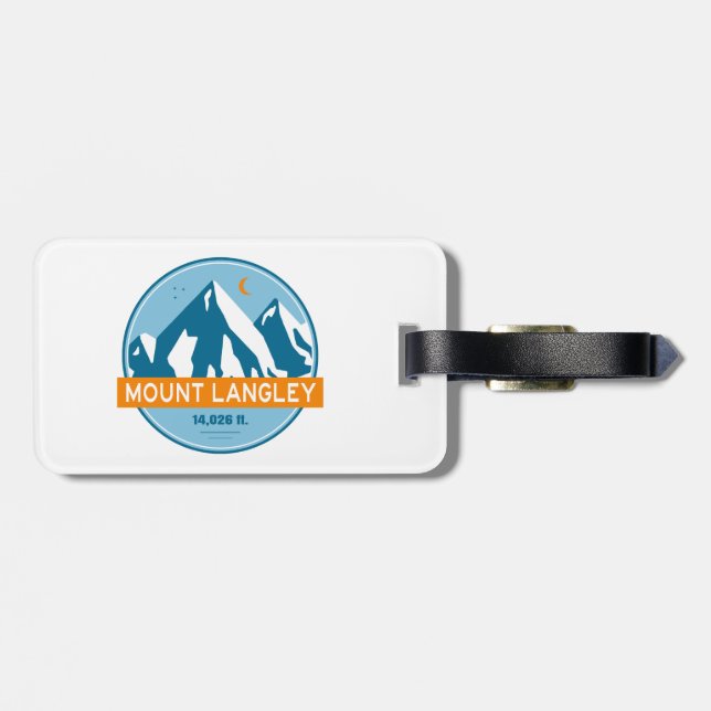 Mount Langley California Stars Moon Luggage Tag (Back Horizontal)