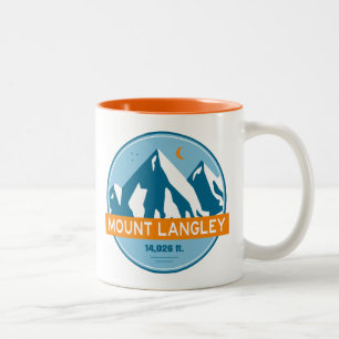 Mount Langley California Stars Moon Two-Tone Coffee Mug