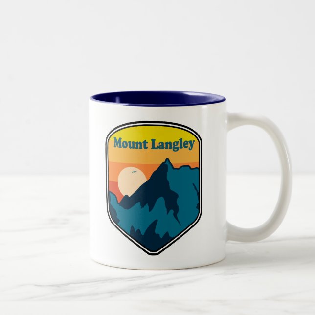 Mount Langley California Sunrise Two-Tone Coffee Mug (Right)
