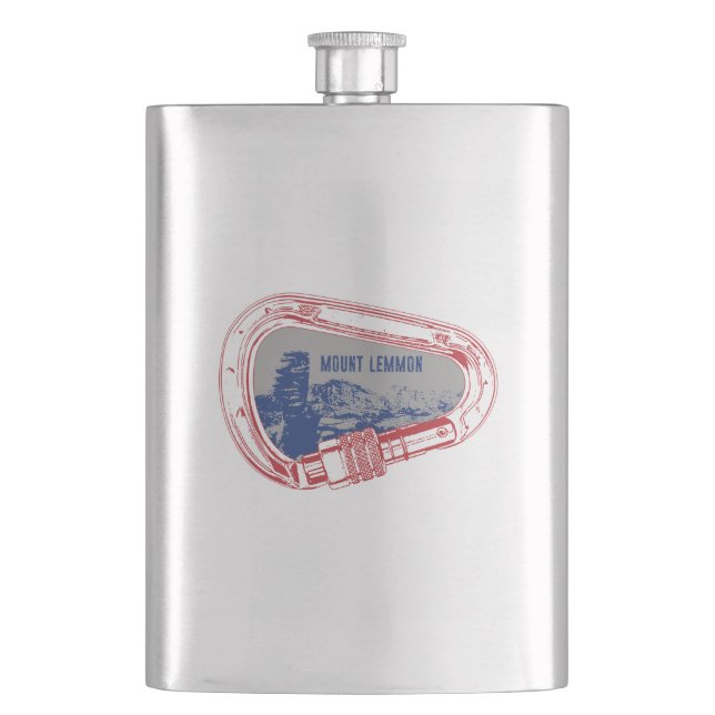 Mount Lemmon Climbing Carabiner Hip Flask (Front)