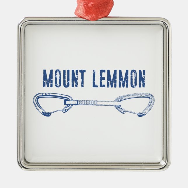 Mount Lemmon Climbing Quickdraw Metal Ornament (Front)