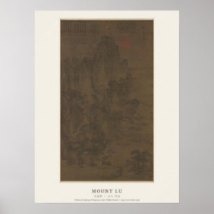 Mount Lu Chinese Landscape Poster - Jing Hao