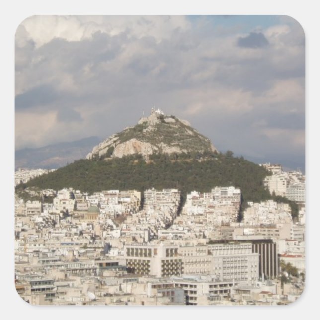 Mount Lycabettus Athens Stickers (Front)