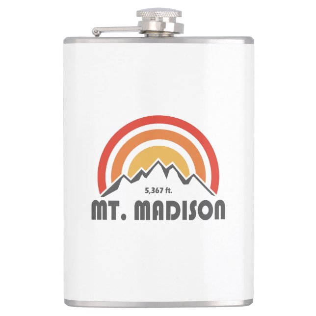 Mount Madison New Hampshire Hip Flask (Front)