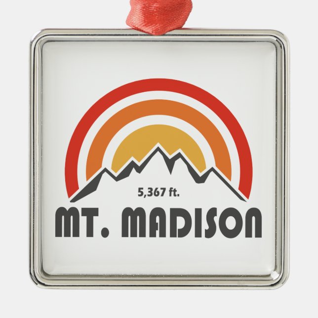 Mount Madison New Hampshire Metal Ornament (Front)