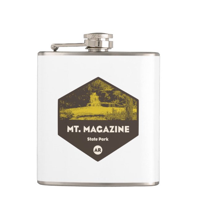 Mount Magazine State Park Arkansas Hip Flask (Front)