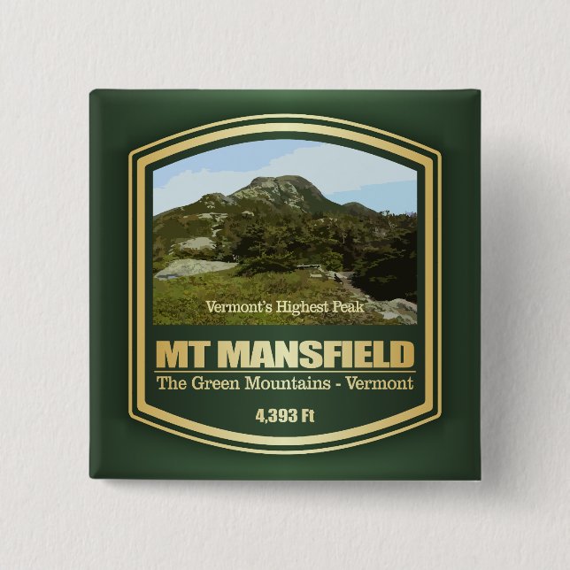 Mount Mansfield (PF) 15 Cm Square Badge (Front)