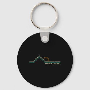Mount Mansfield Vermont Snowboarding Skiing Resort Key Ring