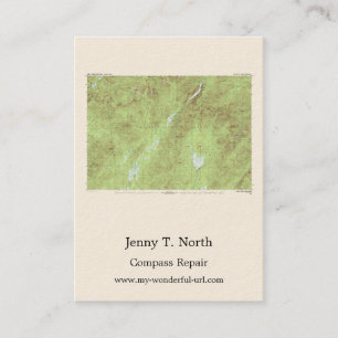 Mount Marcy Topographical Map - Adirondack Park Business Card