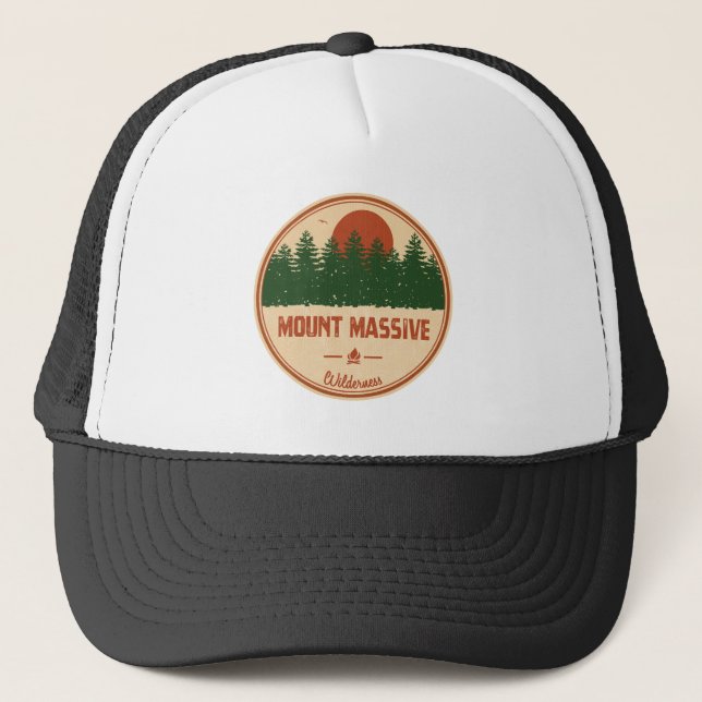 Mount Massive Wilderness Colorado Trucker Hat (Front)